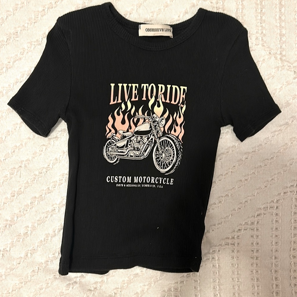 Black motorcycle shirt xsmall